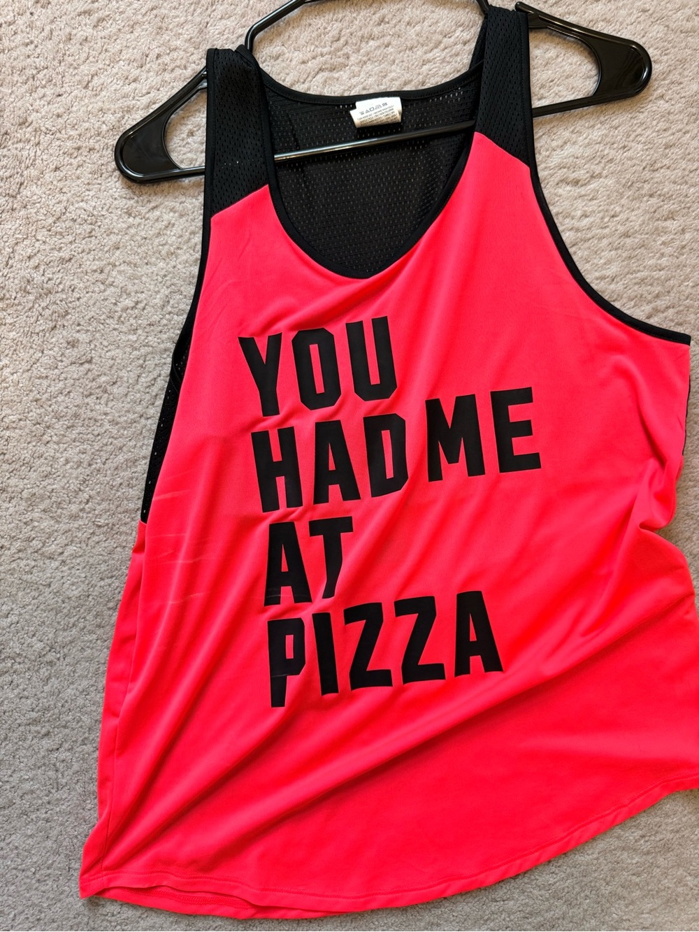 You Had Me At Pizza Pink Racerback Tank Top